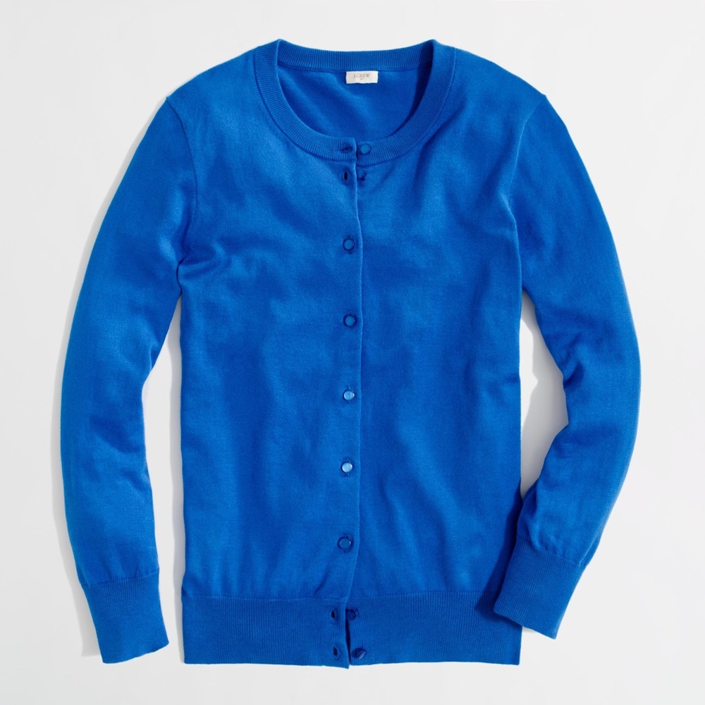 J. CREW - THE CLARE CARDIGAN - COBALT BLUE